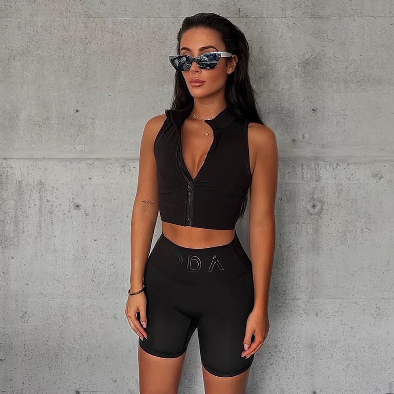 Summer Flex Shorts Set - Black