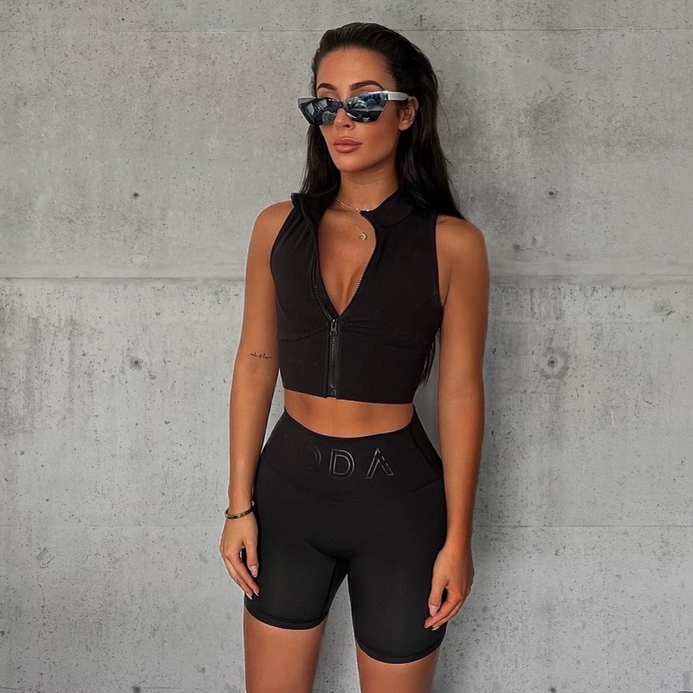 Summer Flex Shorts Set - Black